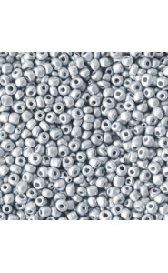 Seed beads 11/0 (2mm) Ice silver metallic